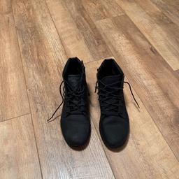 All black size 5.5 in junior real timberlands