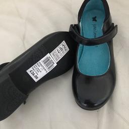 Black Patent Leather Girls Shoes. Velcro Fastening. Brand New. Bought at John Lewis.