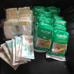 All of what you see in photo for £6
Ideal for baby/ nappycake/ baby hamper.
40 Mamia nappies
20 Pampers Nappies
7 carry pack Pampers wipes
Collection from TW8
No time wasters pls