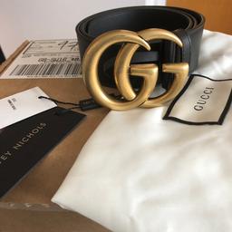 This brand new Gucci belt was bought for my fiancée. It is a size 75 in Gucci which is a 26/28 waist. I didn’t understand the Gucci measurements and assumed it was a 30 waist. Too late to return to store but I can provide with the receipt. If postage required I will only accept asking price.