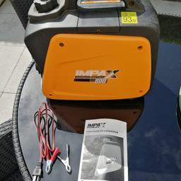 Impax 800watt Inverter generator used but in good condition. Comes with instruction book and DC charging leads. Excellent starter and very quiet. Buyer to collect only please.