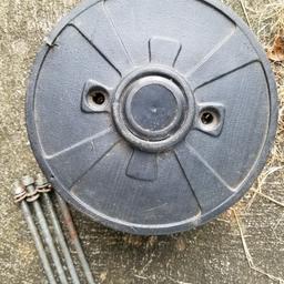 Lawn Tractor Wheel Weights

Have 1 set of 62# wheel weights w/bolts & nuts. Retails w/shipping for $213.30 so priced to sell fast.
Never used & still in the original box. In new condition. Bolt holes are 4 1/2" apart from center of hole. Purchased for MTD Ranch King but fits numerous models. OEM 190 125. Located in Pataskala (central), Ohio. Let me know if you need any additional info or pics. (Cross posted)