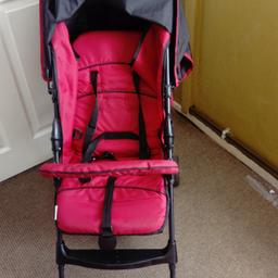 Great used condion. Has handy mesh basket for shopping. It has a adjustable back rest to enable you to put it to a lie down possion. It is light weight and folds down small to fit in to a small boot of a car. Pick up only thanks