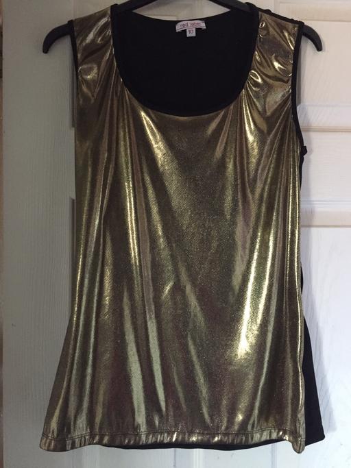 Buy & Sell Essex Chelmsford - Photos for Gold/black vest top by red label size 10