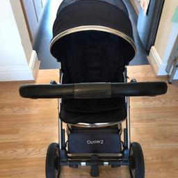 Come with Cosey toes, foot muff , bumper bar, raincover , chest pads and head rest.
As pics show the pram is in perfect condition with a few scratches to the frame selling due to ordering a double.
Collection newferry