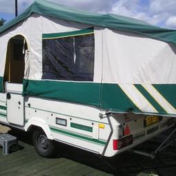 pennine pullman 535 se 6 berth trailer tent believe it's a 2000 or 2001 year with awning mains hookup led lights inside and 12v socket with USB sockets and battery voltage monitor good camper dry inside no damp selling because to big for our needs reluctantly selling this great trailer tent included is stabilisation hitch new gas hose with new propane regulator electric mover new mains hookup cable USB sockets for charging devices 12v digital voltage monitor and a 12v power socket