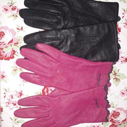 one pair of black gloves in good condition and one pair of pink per una leather gloves more worn used condition 
collection ll144hq