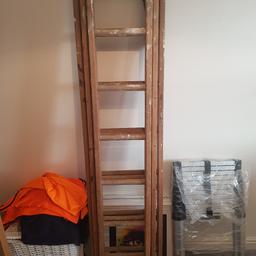 sturdy 5m+ wood ladder.
extends from 2.2m minimum