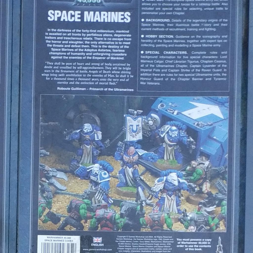 Warhammer 40K Painted Space Marines + Codex in N3 for £55.00 for