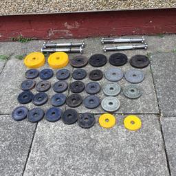 4 Iron Dumbbells with 45.5kg Iron Weights