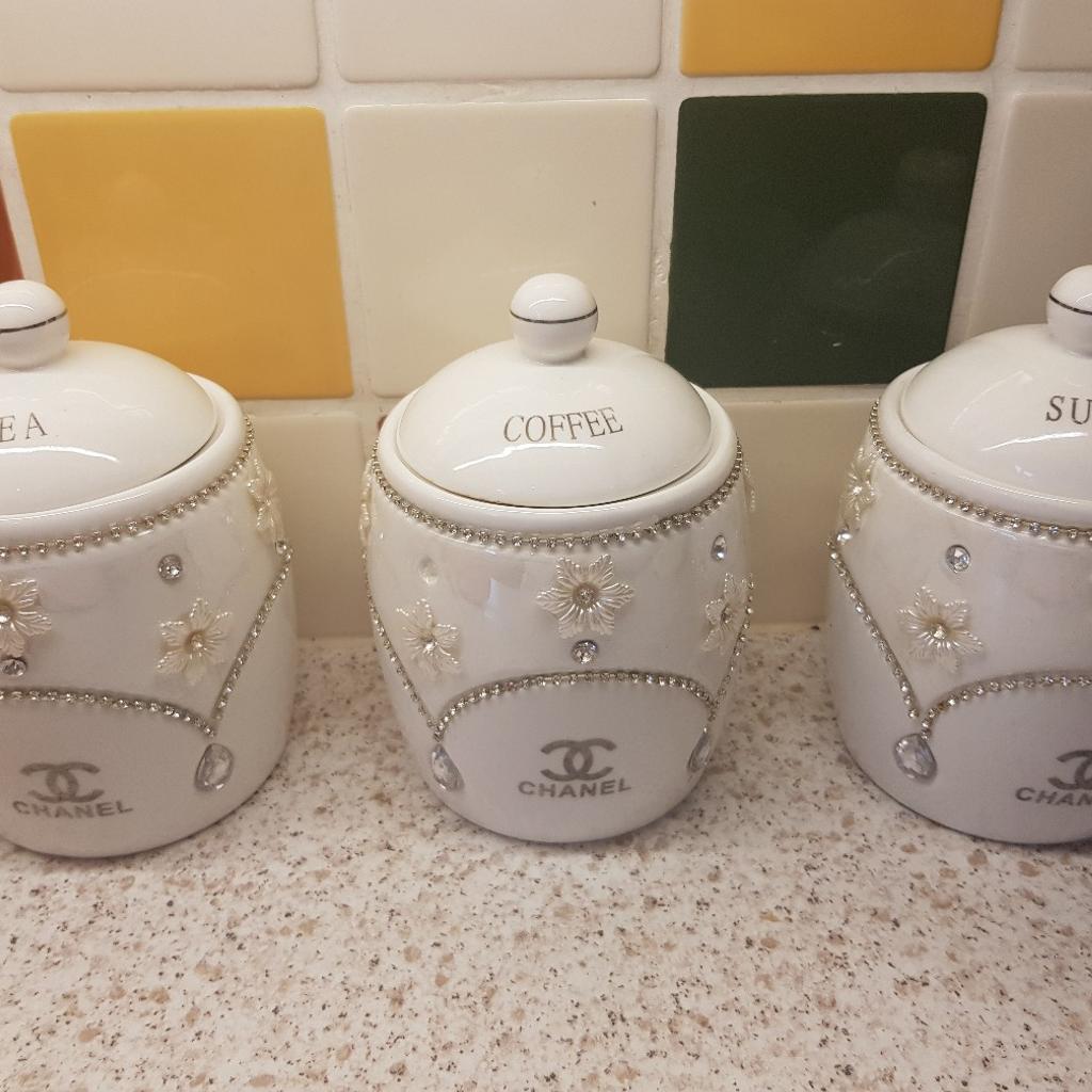 Chanel tea coffee cheap and sugar pots