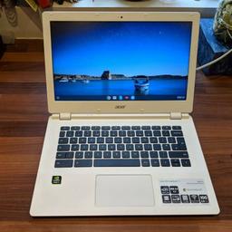 Acer Chromebook 13. Excellent condition with charger. 13" screen, 2x USB 3 ports, hdmi, SD card slot. Excellent battery life. Very quick on Chrome OS. Factory reset for new owner. New laptop now so no longer needed

Collection only 