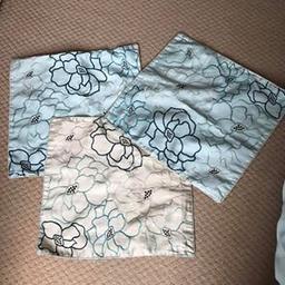 x3 Cushion covers from Dunelm. Good clean condition. No longer used as don’t have the colour scheme any more