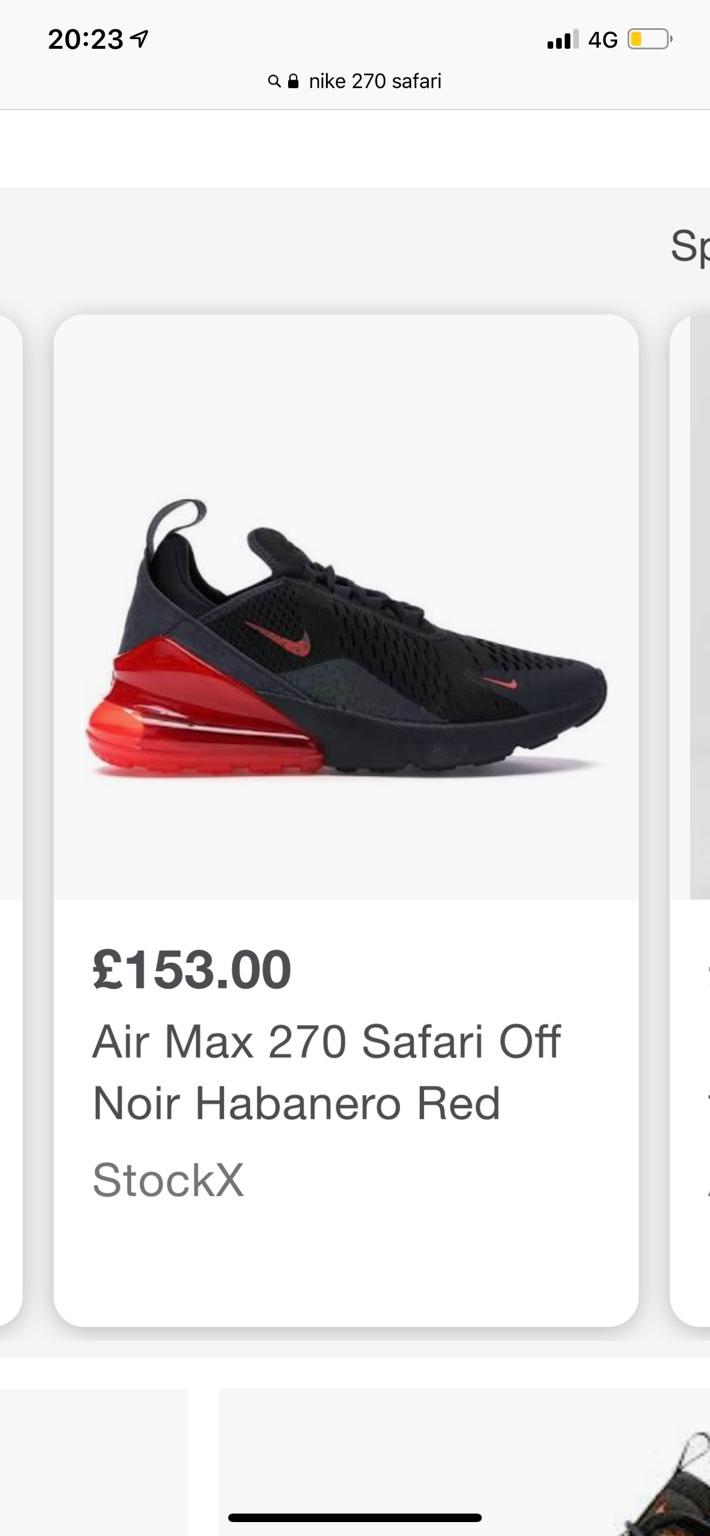 Nike air max 270 off noir clearance habanero red