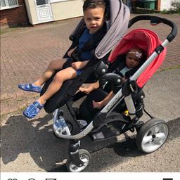 Can be double or single buggy... also have carry cot and car seat.

This buggy was £1000 and the double converter adapters cost another £300 with extra seat unit.