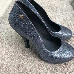 Genuine Vivienne Westwood silver glitter shoes , only worn a few times size 7