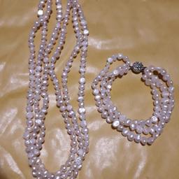 collana e braciale di perle vere