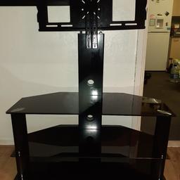 black glass tv stand / mount