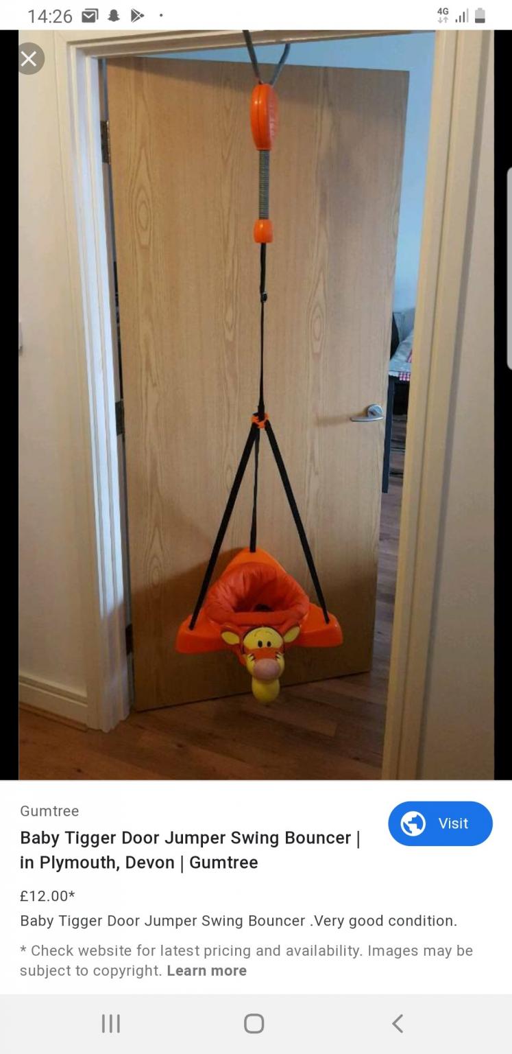 Disney Baby Tigger Door Bouncer in for £5.00 for sale Shpock