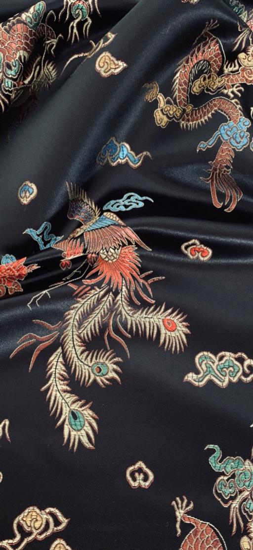 Buy & Sell West Yorkshire Calderdale - Photos for Black Multicolour Dragon Chinese Brocade