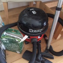 Henry with spare bags and various attachments. Buyer to collect please.