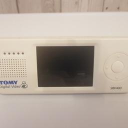Tomy SRV400 Baby monitor....
excellent working order....
complete camera and video screen monitor set up.