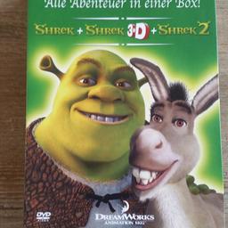 Verkaufe die DVD-BOX von Shrek mit allen 3 Teilen. Inklusive 3D-Brillen. Nur 1x geschaut. Neuwertig.