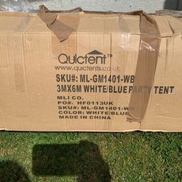 Brand new not come out the box never used 6m x 3m gazebo or party tent (white and blue )
£50 Ono no silly offers as it is brand new