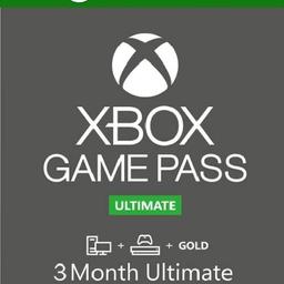 Limited in stock

A 3 months Xbox Ultimate game pass includes
- Xbox live
- Xbox game pass
- Xbox game pass PC