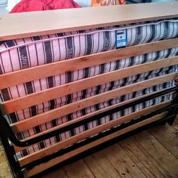 Double Jay-be folding bed with mattress and headboard/table top. Virtually new condition apart from a little dust from being stored in spare room. £80.00 or nearest offer. Cash on collection please from Barking IG11