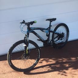 Mountain bike 
Bars voodoo 
Seat carrea vengeance 
ODI Grips 
Brakes need a bit of oil but do work 
Great for wheelies 
And good alround suspension 
Smooth gears