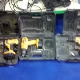 all working condition 3 drills an 3 battery's no chargers x