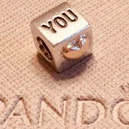Genuine Pandora I Love You, Silver & 14k Gold Charm 790200