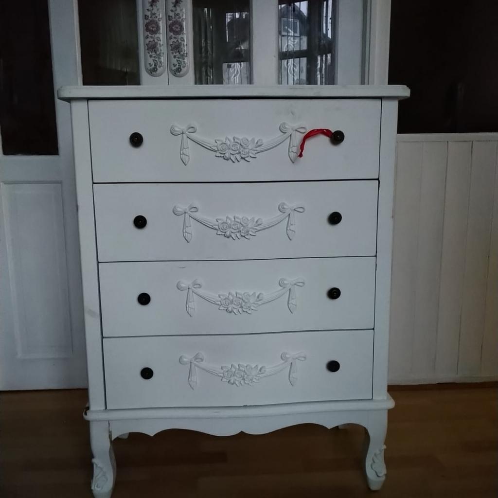 DUNELM Toulouse Silver Wide 4 Drawer Chest in M19 Manchester for