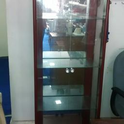 glass cabinet good condition with built in light x