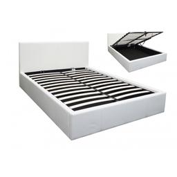 White leather gas lift ottoman storage bed frames.

Available in different colours/materials.

Frame Only:
Single: £125.
Double: £135.
King: £155.

Including Orthopaedic mattress with memory foam top:

Single £190
Double £210
King: £235

Whatsapp/Phone: 07926 383 908.

Come and see us! Please call ahead.

Sleep8.co.uk
Ivy Business Centre, M35 9BG.
Opening hours:
Tues 10am-4pm
Thurs: 10am-4pm.
Sat: 10am-12:45pm.