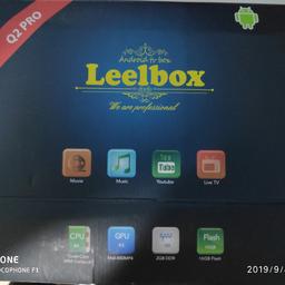 Vendo come da titolo smart TV box Leelbox Q2 pro completo e funzionante da valore dimostrabile di quasi 50€.si accettano scambi congrui e sensati.