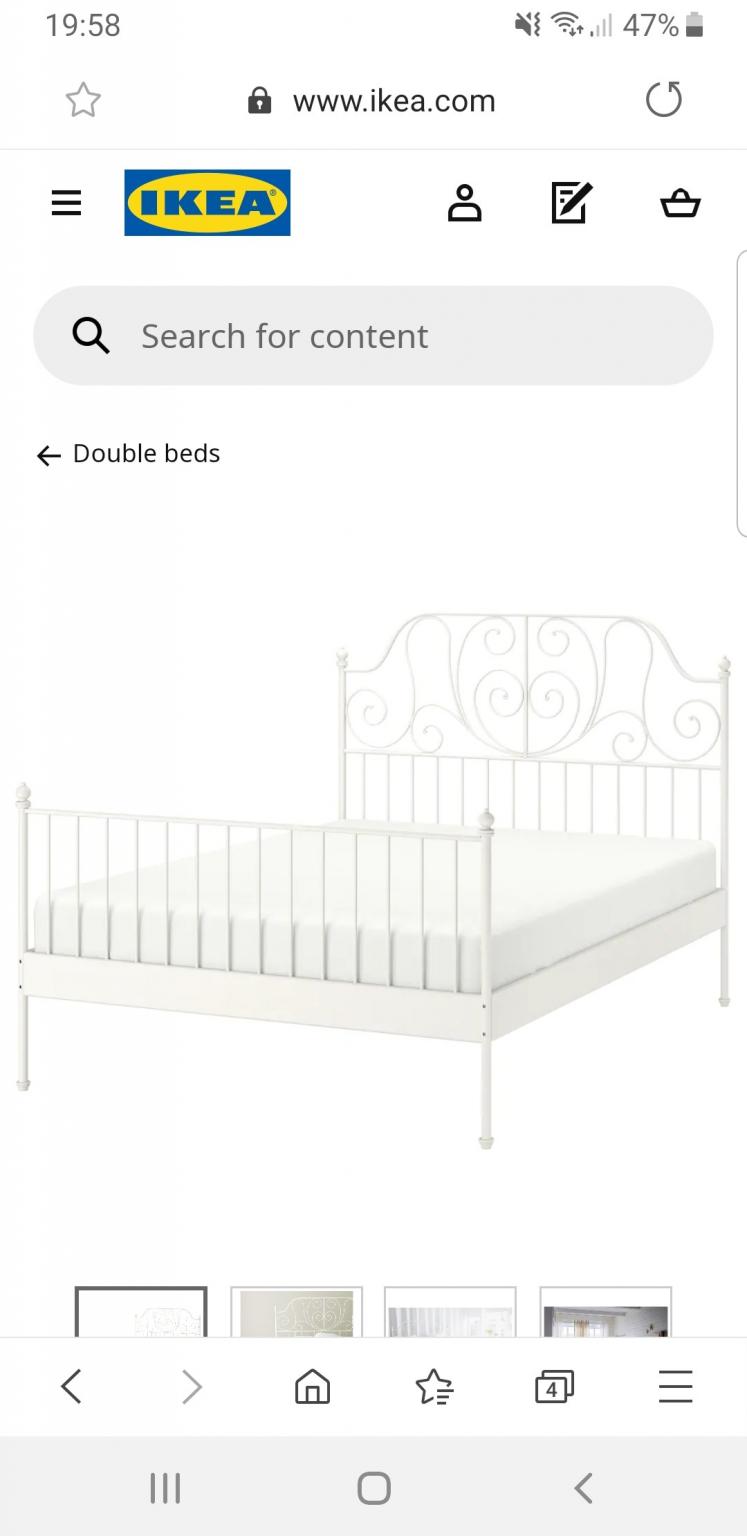 ikea leirvik double bed frame in B14 Birmingham für 65,00 £ zum Verkauf