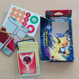 Pokemon Karten, spielunterlage , Münzen Marken noch Original. leider fehlen zwei Karten.