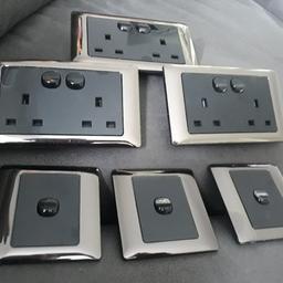 Having a clear out, I have 3 double grey chrome plus switches and matching  3 grey light switches.