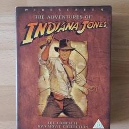 Indiana Jones 4 DVD Boxed Set,Raiders of the Lost Ark,Indiana Jones and the Temple of Doom,Indiana Jones and the Last Crusade with Indiana Jones Bonus Material Disc,hardly used(Collection Only)