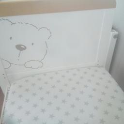 Tutti bambini toddler bed plus mattress and sheet few scratches the mattress cover can be removed to wash