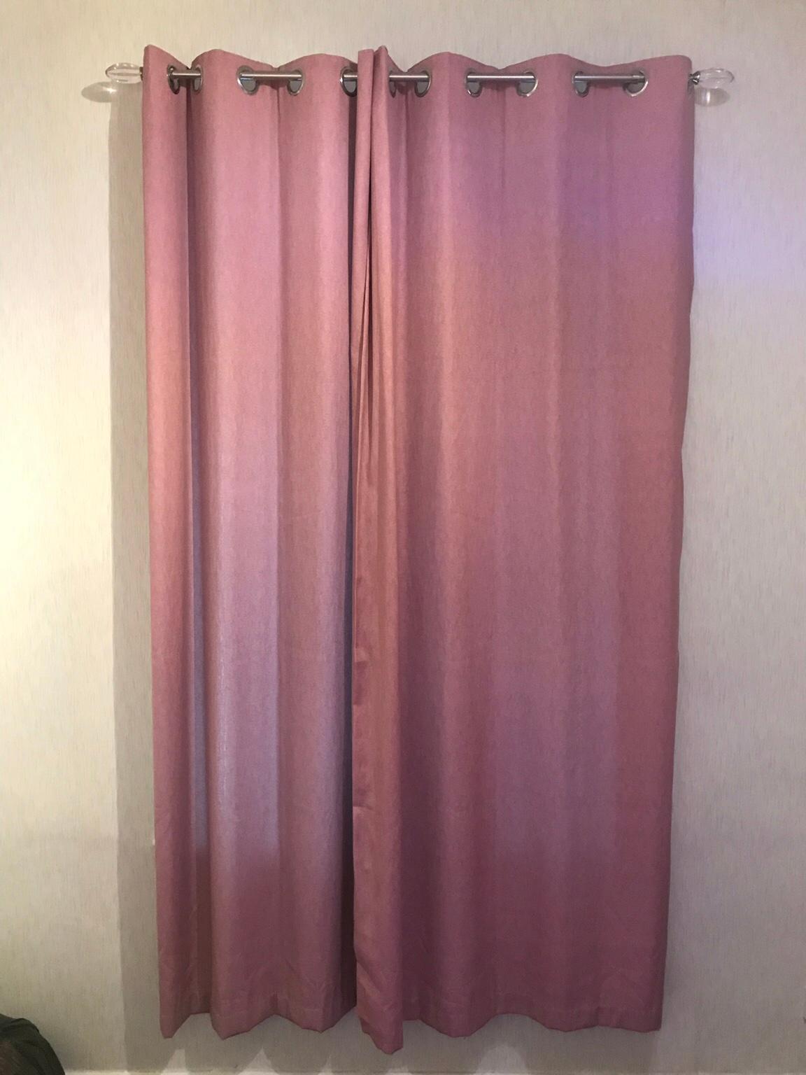 Blush pink curtains 46” x 72” in BB5 Hyndburn for £10.00 for sale Shpock