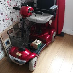 Shop rider mobility scooter... there is a bit missing but doesn't effect the use.. mph 5-8 and on full charge will do over 20miles. Has manual and charger with it and will be fully charged ready for buyer... comes with 2 keys 
Viewing welcome 
£250 or near offer.
Buyer must collect.
S63