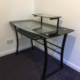 Specification

Width: 120cm
Height: 91.5cm
Material: Glass / Metal
Depth: 60cm
Colour: Black

Good condition

Pick up: Forest Hill - need a van or a car to collect, it’s a bit heavy.

Original price £79.99, now just £12
