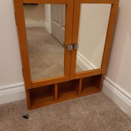 Good condition bathroom cabinet, one shelf inside.  collection only