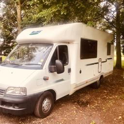 We bought this off a mechanic friend in Feb 2019   we  weren’t  sure if motorhomes were for us  and so didn’t want to spend a  fortune  

Well  we’ve just been to Europe for 1 month and we loved it with no problems, so now we’re buying a bigger one for all the grandkids to enjoy. 

Coach builder McLouis

6.8 m long 7 m with Box on the back. 
2.8 diesel so plenty of power
New Air con unit cools the whole van when on site, an absolute must when in Southern Europe in the summer we had it on 24hrs you’ll sleep like a baby. 
Memory foam mattress 
Retractable awning
Hot water, gas/ electric
Fixed bed plus further double bed at front so 4 berth
Separate shower /wc
Gas cooker/ fridge. Tv/video
Loads of wardrobe / cupboard space
Large garage space plus Fiamma storage box 
45,000 miles 
Just Had oil and all filter oil change service. 
Immobiliser
Would px for a later /bigger one