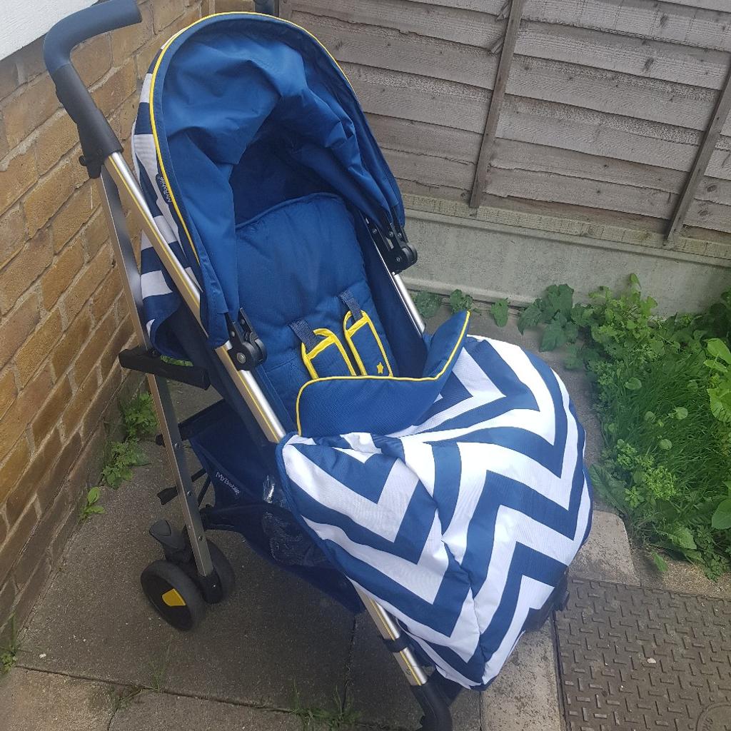 My babiie blue chevron clearance stroller