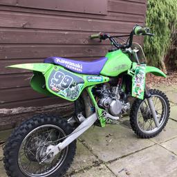 1989/1990 kawasaki kx60 runs and rides very fast little bike has regular oil changes. Could do with a bit of tlc needs brake shoes and gear box is a bit jumpy from 4th to 5th but if changed smoothly its fine and needs one rear number plate exhaust mount side. Great little bike reluctant sale.