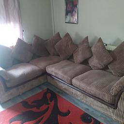 Great condition no rips or Mark's

Light Brown cord corner sofa bed

All covers are washable 

Scatter cushions are reversible 

Also zips underneath so can clean

£180 collection only